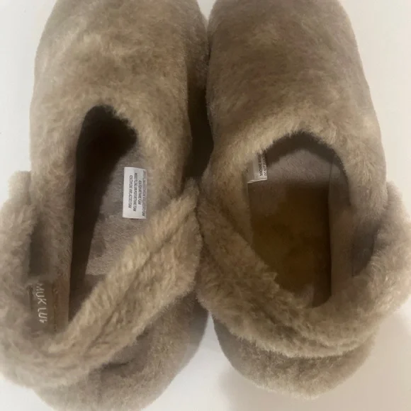 MUK LUKS Lisa Cozy Slippers with Backstrap Mink Size M 7-8 - Picture 3 of 8